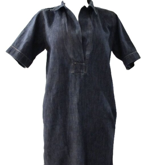Ralph Lauren Black Label Dresses & Skirts - Ralph Lauren Denim Dress Size M Short Sleeve Collared V-Neck Casual Black Label
